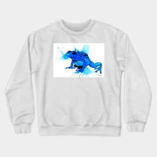 Dendrobates Tinctorius Azureus Poison Dart Frog Watercolor Crewneck Sweatshirt